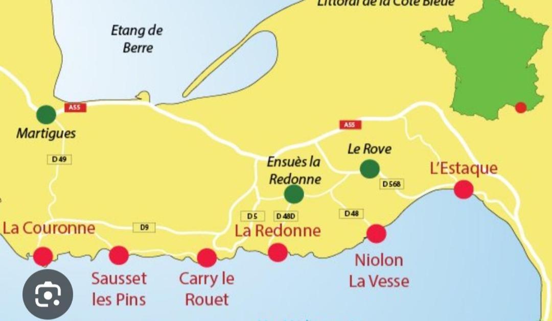 Les Hebergements De La Plage En Ville Martigues Exterior foto